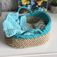 Люлька (бежевий, бірюзовий)