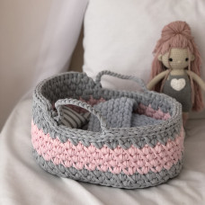 Люлька (ніжно-рожевий, світло-сірий)