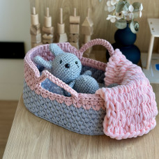 Люлька (ніжно-рожевий, світло-сірий)